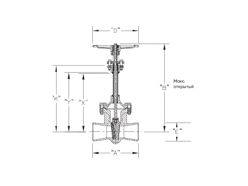 Задвижка Goddard для криогенных сред серии 110