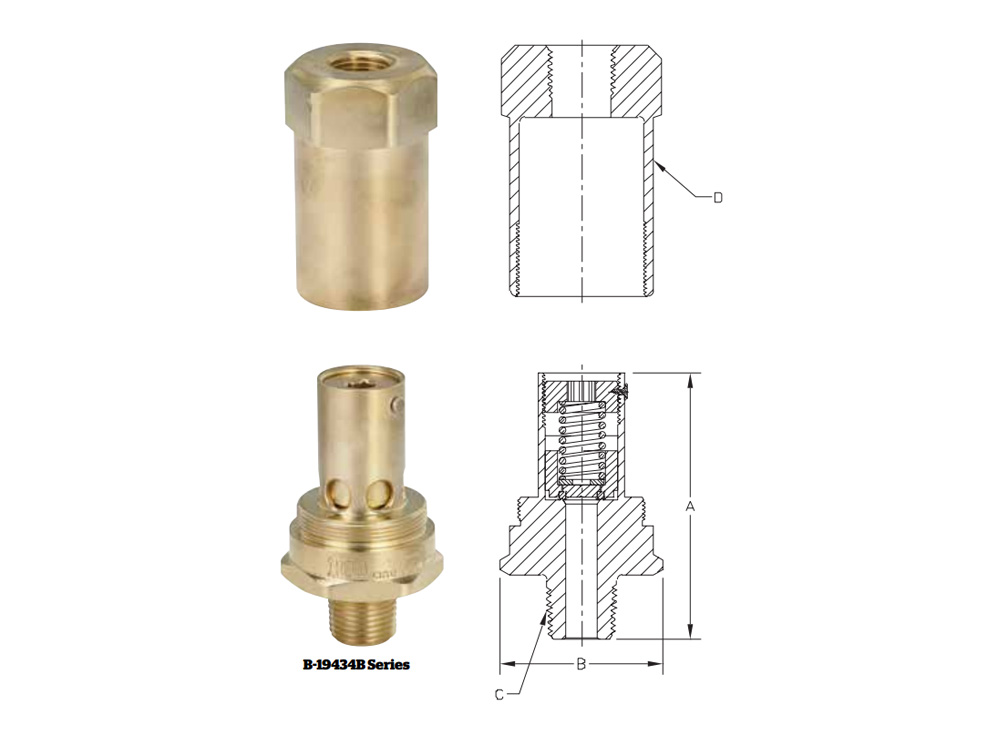 Клапаны RegO для сброса криогенного газа, серии ASME B-19434B