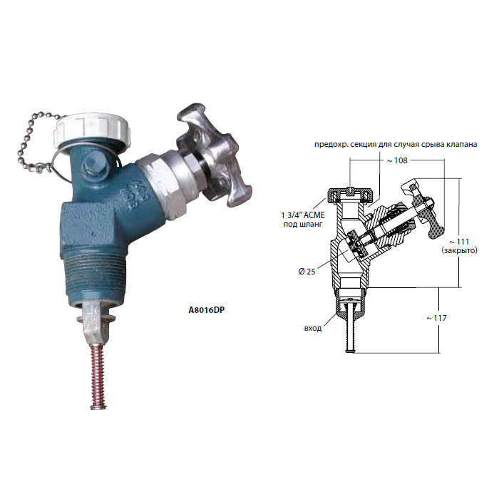 Клапаны серии A8016DP для наполнения емкостей с NH3